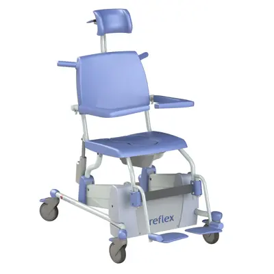 Reflex Shower-Toilet chair with Flexo leg support